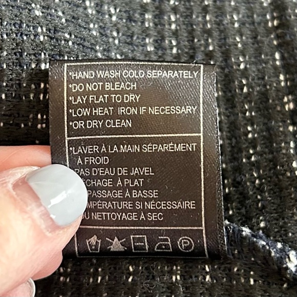 Jack by BB Dakota Womens Ready to Ruffle Knit Coat SZ Large in Deep Navy - Picture 9 of 10